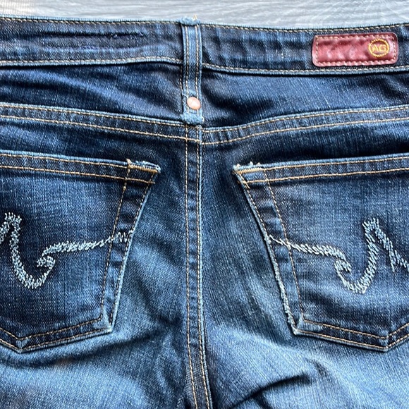 AG The Kiss Dark Blue Straight-Leg Denim Jean - Picture 5 of 7